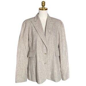 Banana Republic Women’s 12 Italian Wool Blend Notched Collar Two Button Blazer